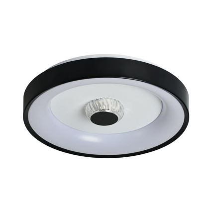 Searchlight - LED griestu lampa POLKA ar regulējamu spilgtumu LED/24W/230V + LED/6W, diametrs 38,5 cm, melna