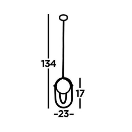 Searchlight - Lustra ar auklu AXIS 1xE27/60W/230V melna