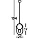 Searchlight - Lustra ar auklu AXIS 1xE27/60W/230V misiņa