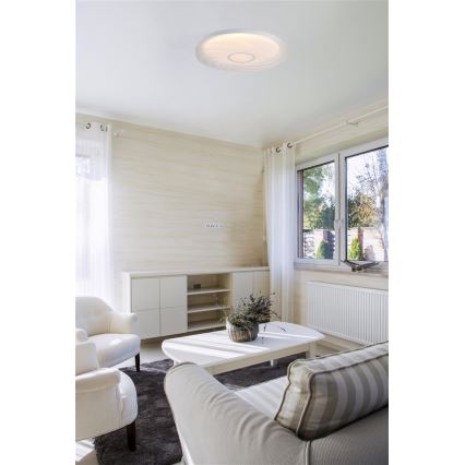 Searchlight - LED griestu gaismeklis AURA LED/24W/230V Ø 38,5 cm balta