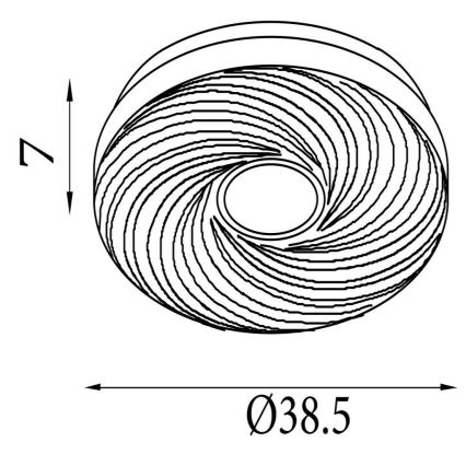 Searchlight - LED griestu gaismeklis AURA LED/24W/230V Ø 38,5 cm balta