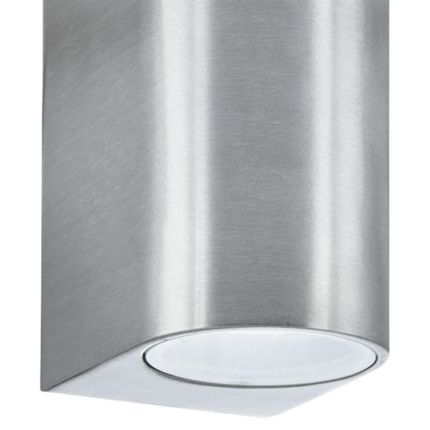 Searchlight - Āra sienas gaismeklis LEDO 2xGU10/6W/230V IP44 sudraba
