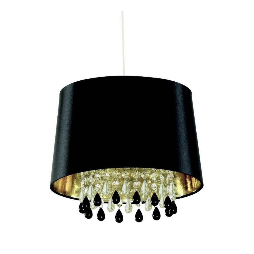 Searchlight - Lustra ar auklu LILA 1xE27/60W/230V melna