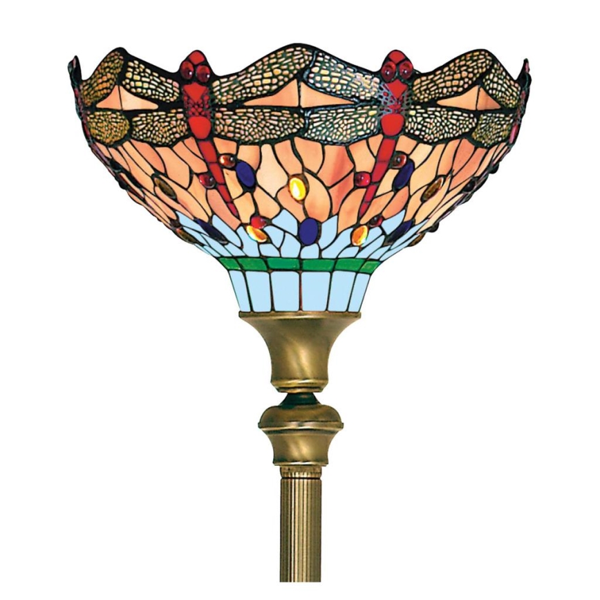 Searchlight - Tiffany grīdas stāvlampa SPĀRE 1xE27/60W/230V