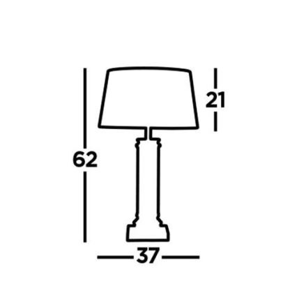 Searchlight - Galda lampa PEDESTAL 1xE27/60W/230V melna