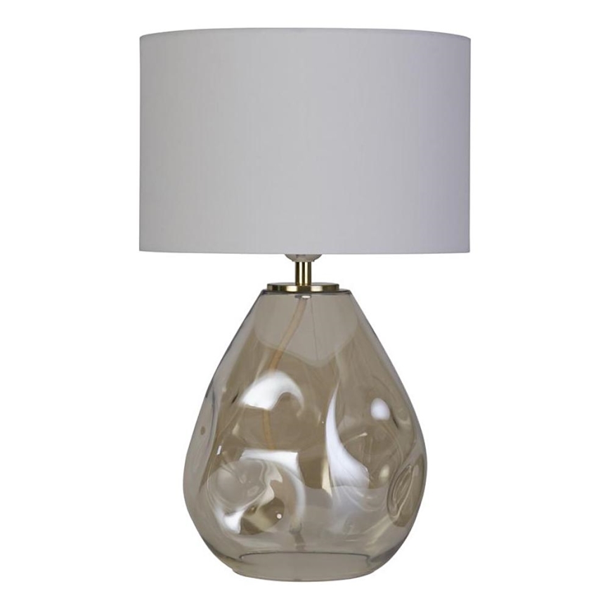 Searchlight - Galda lampa DEVON 1xE27/60W/230V pelēka/dūmota