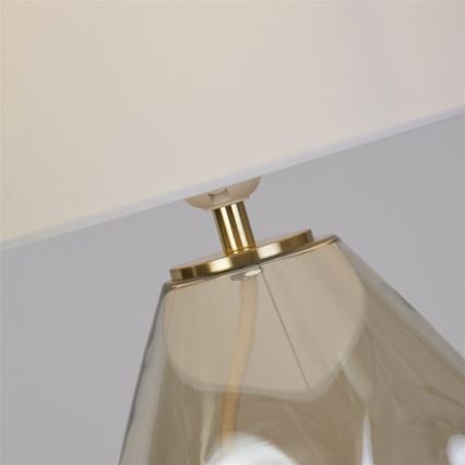 Searchlight - Galda lampa DEVON 1xE27/60W/230V pelēka/dūmota