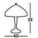 Searchlight - Tiffany galda lampa PEARL 2xE27/60W/230V