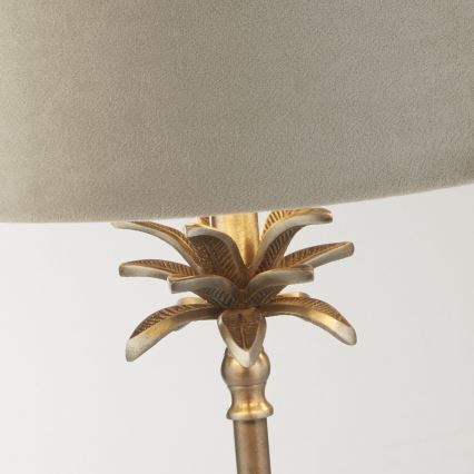 Searchlight - Galda lampa PALM 1xE27/10W/230V bēša/matēts hroms