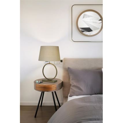 Searchlight - Galda lampa ELEGANT 1xE27/60W/230V krēmkrāsaina