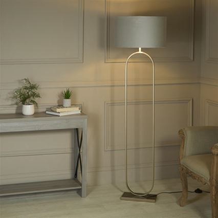 Searchlight - Grīdas lampa MODISH 1xE27/60W/230V pelēka