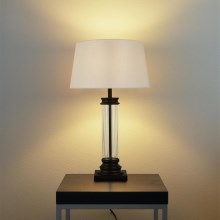 Searchlight - Galda lampa PEDESTAL 1xE27/60W/230V melna