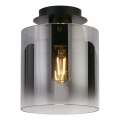 Searchlight - Griestu gaismeklis SWEDEN 1xE27/60W/230V Ø 22 cm melna/dūmaina