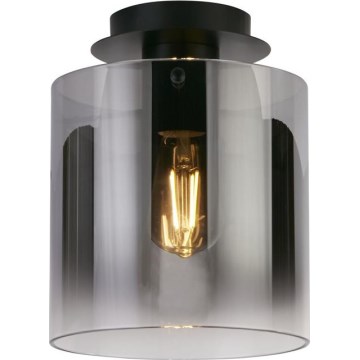 Searchlight - Griestu gaismeklis SWEDEN 1xE27/60W/230V Ø 22 cm melna/dūmaina