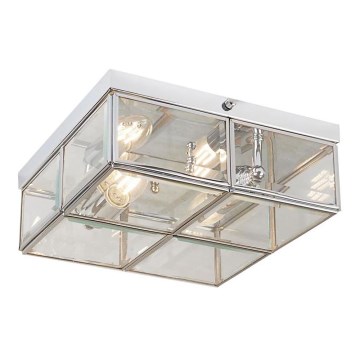 Searchlight - Griestu lampa FLUSH 2xE14/40W/230V spīdīgi hromēts