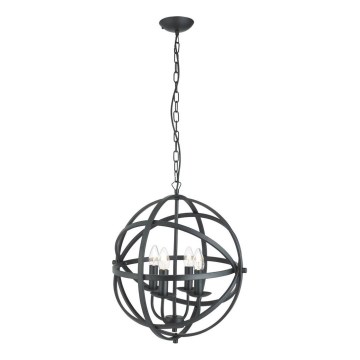 Searchlight - karājoša lustra ar ķēdi ORBIT 4xE14/60W/230V melna