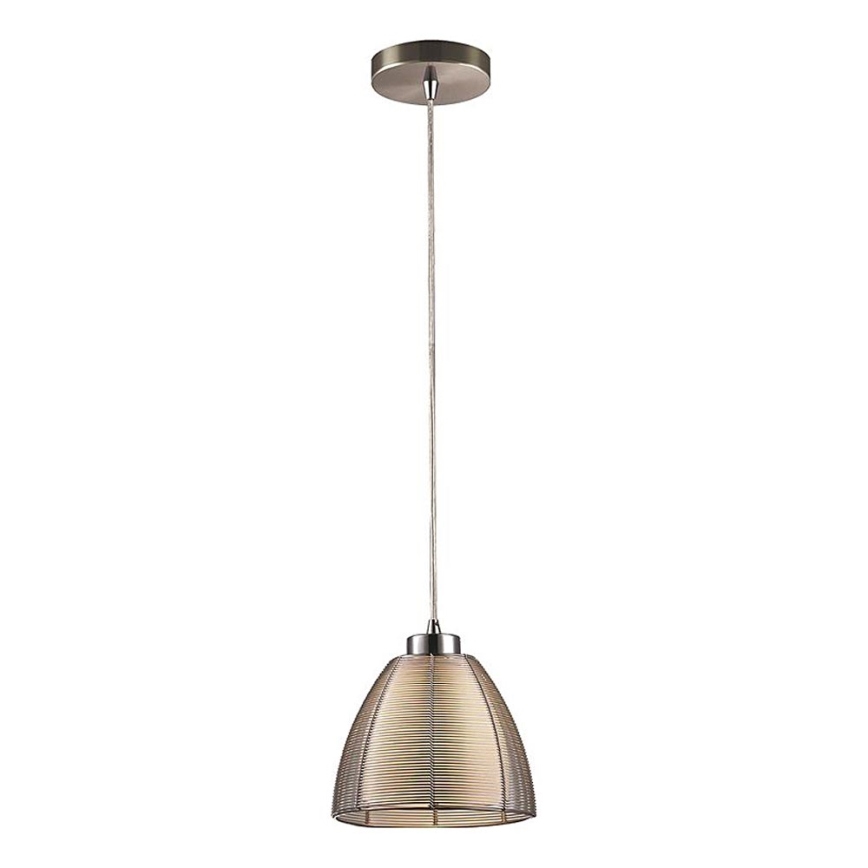 Searchlight - Lustra ar auklu 1xE27/60W/230V d. 19 cm spīdīgi hromēts