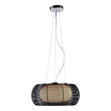Searchlight - Lustra ar auklu 2xE27/60W/230V d. 40 cm melna