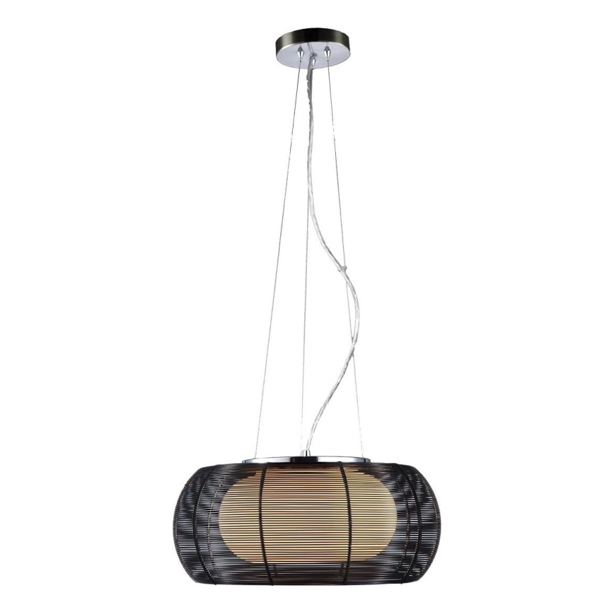 Searchlight - Lustra ar auklu 2xE27/60W/230V d. 40 cm melna