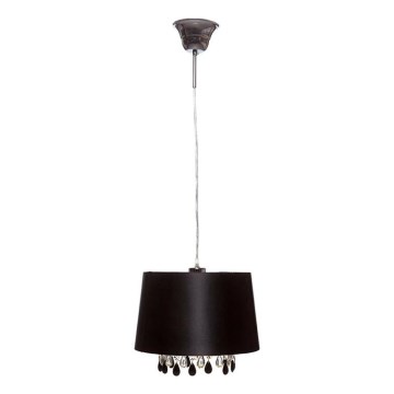 Searchlight - Lustra ar auklu LILA 1xE27/60W/230V melna