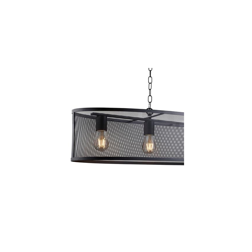 Searchlight - Lustra ar ķēdi FISHNET 4xE27/60W/230V melna