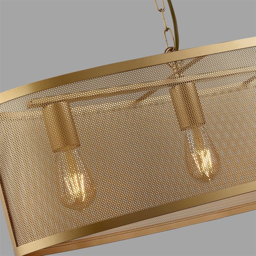 Searchlight - Lustra ar ķēdi FISHNET 4xE27/60W/230V zelta