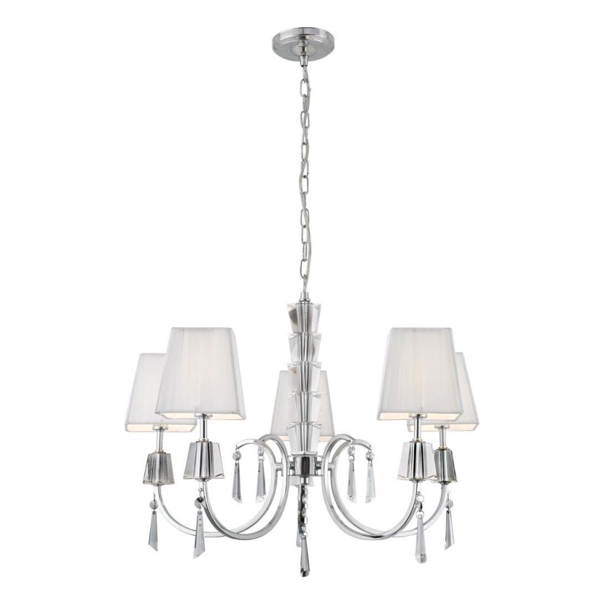 Searchlight - Lustra ar ķēdi PORTICO 5xG9/33W/230V spīdīgi hromēts