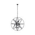 Searchlight - Lustra uz ķēdes ORBIT 8xE14/60W/230V melna