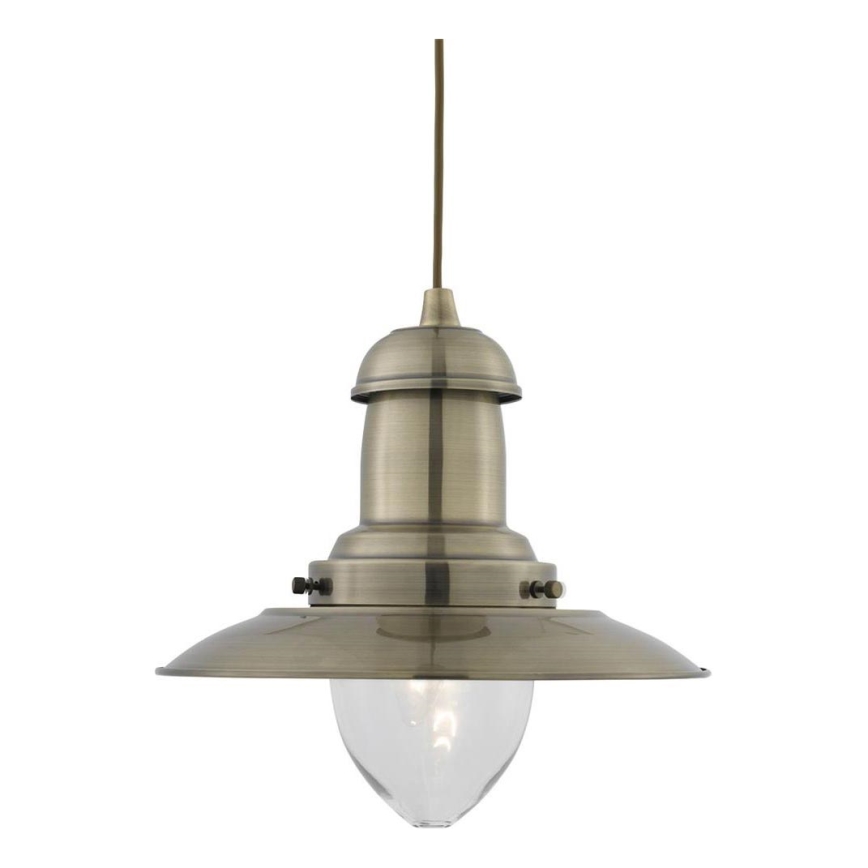 Searchlight - Pakaramā lampa uz troses FISHERMAN 1xE27/60W/230V misiņš