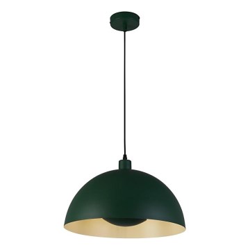 Searchlight - Pakaramais gaismeklis uz kabeļa MARS 1xE27/60W/230V Ø25 cm zaļš