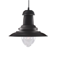 Searchlight - Pakaramais lustrs FISHERMAN 1xE27/60W/230V melns