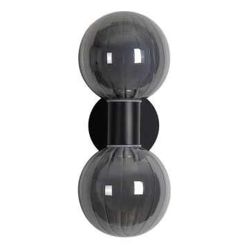 Searchlight - Sienas gaismeklis LUMINSPHERE 2xG9/7W/230V melns