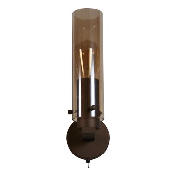 Searchlight - Sienas gaismeklis SWEDEN 1xE27/60W/230V brūns/dūmotais