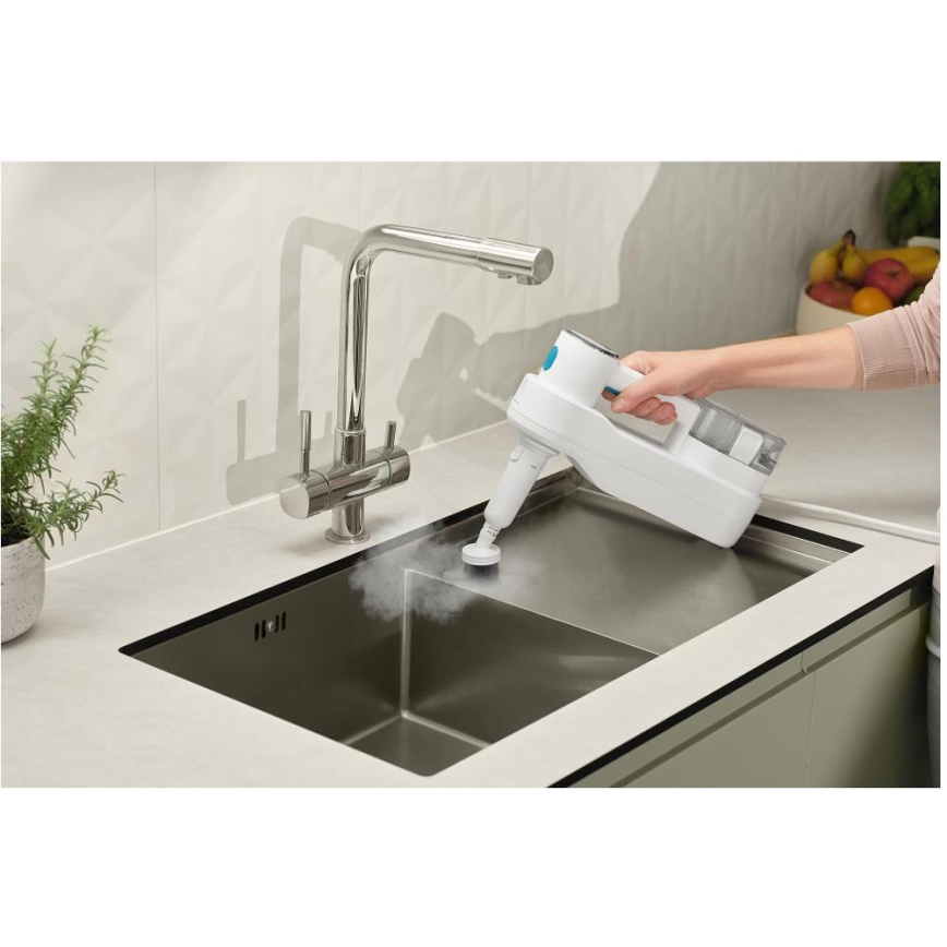 Sencor - Daudzfunkcionāls tvaika mops 2in1 1500W/230V IPX4 balts