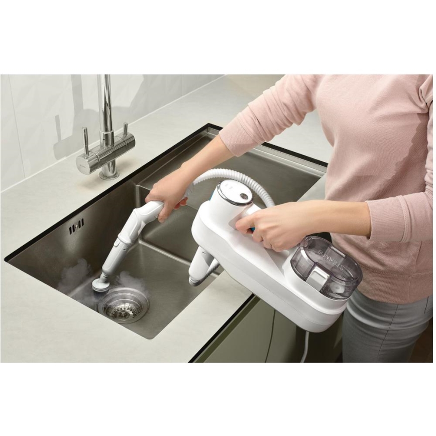 Sencor - Daudzfunkcionāls tvaika mops 2in1 1500W/230V IPX4 balts