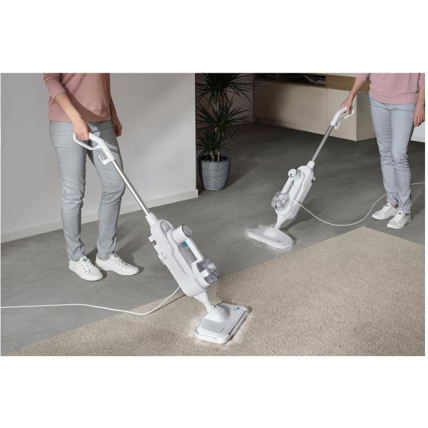 Sencor - Daudzfunkcionāls tvaika mops 2in1 1500W/230V IPX4 balts