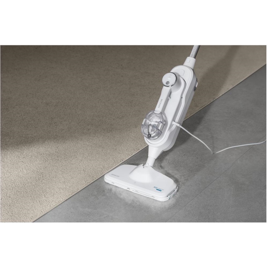 Sencor - Daudzfunkcionāls tvaika mops 2in1 1500W/230V IPX4 balts