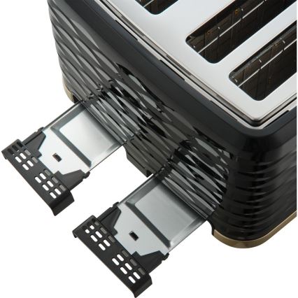 Sencor - 4 šķēļu maizes grauzdētājs 1600W/230V melns/bēšs