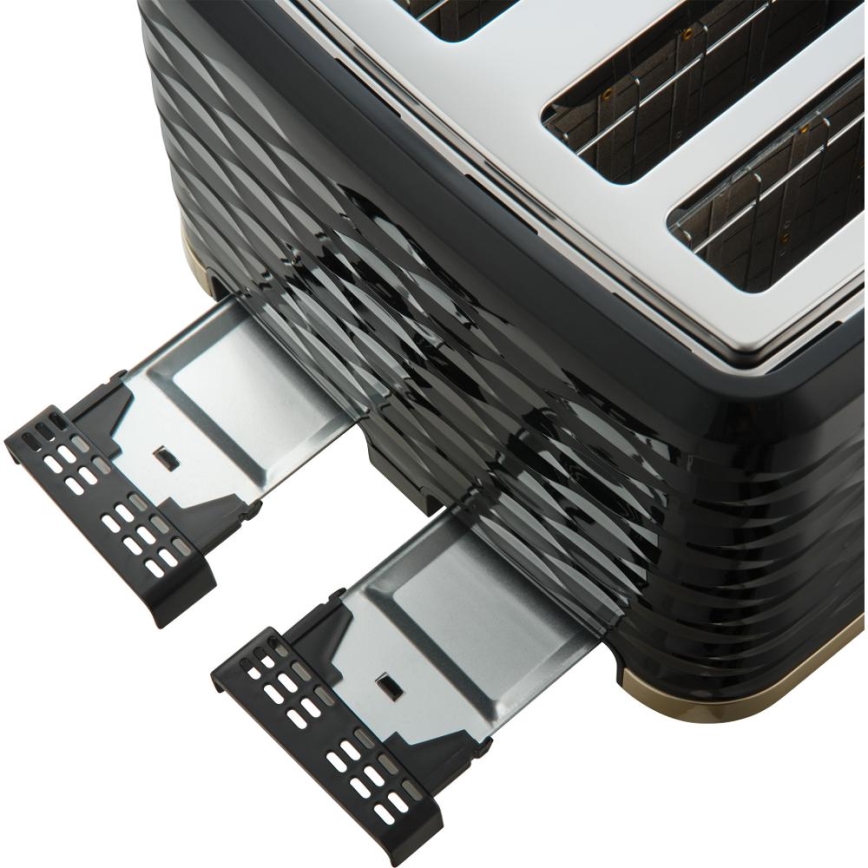 Sencor - 4 šķēļu maizes grauzdētājs 1600W/230V melns/bēšs