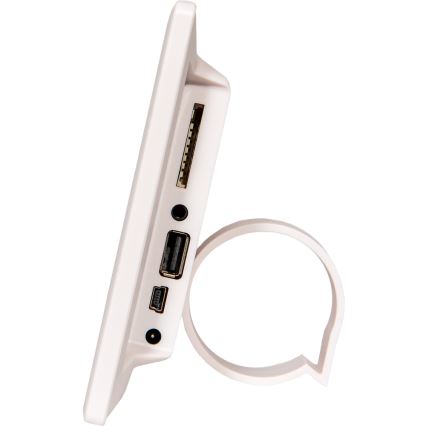 Sencor - 7 digitālais foto rāmis ar skaļruni, 230V, balts + tālvadības pults