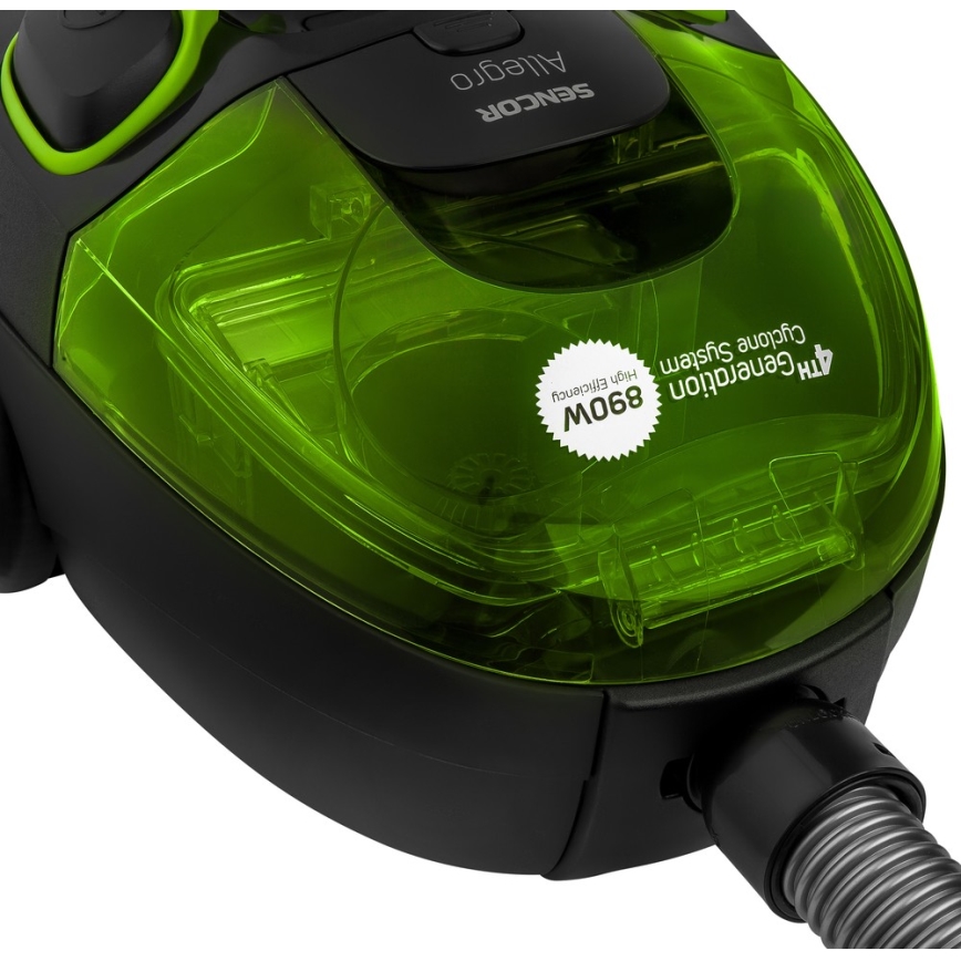 Sencor - Bezmaisu putekļu sūcējs 1,5 l 890W/230V zaļš/melns