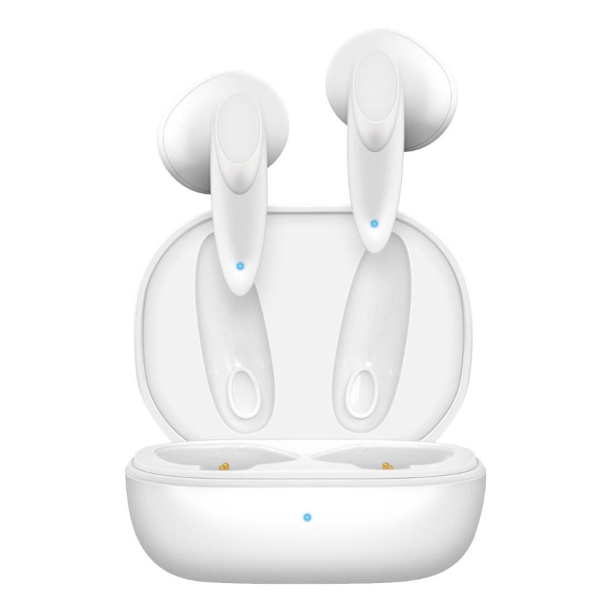 Sencor - Bezvadu earphones 230 mAh + 2x 25 mAh IPX4 balta