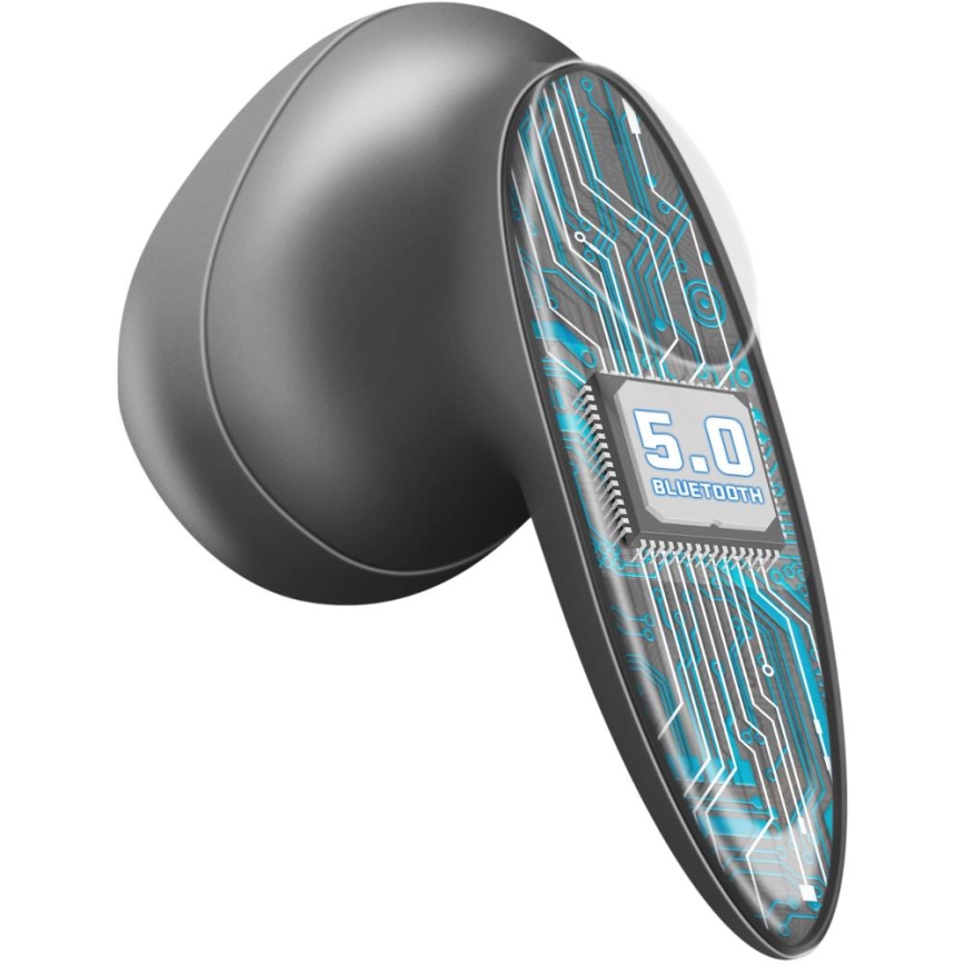 Sencor - Bezvadu earphones 230 mAh + 2x 25 mAh IPX4 melna