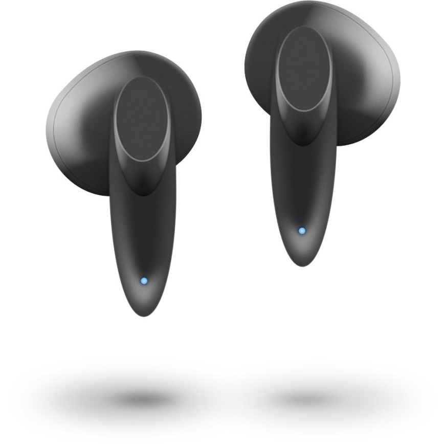 Sencor - Bezvadu earphones 230 mAh + 2x 25 mAh IPX4 melna