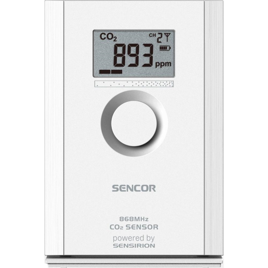 Sencor - Bezvadu oglekļa dioksīda sensors 5V/3xAA 2000 mAh