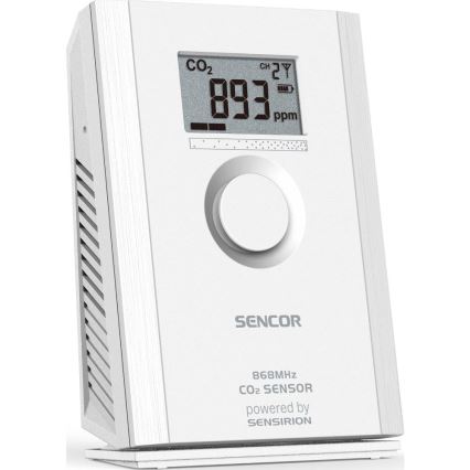 Sencor - Bezvadu oglekļa dioksīda sensors 5V/3xAA 2000 mAh