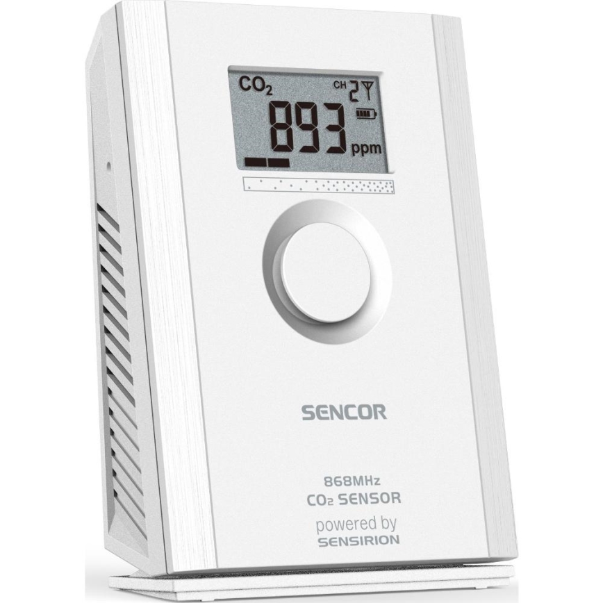 Sencor - Bezvadu oglekļa dioksīda sensors 5V/3xAA 2000 mAh