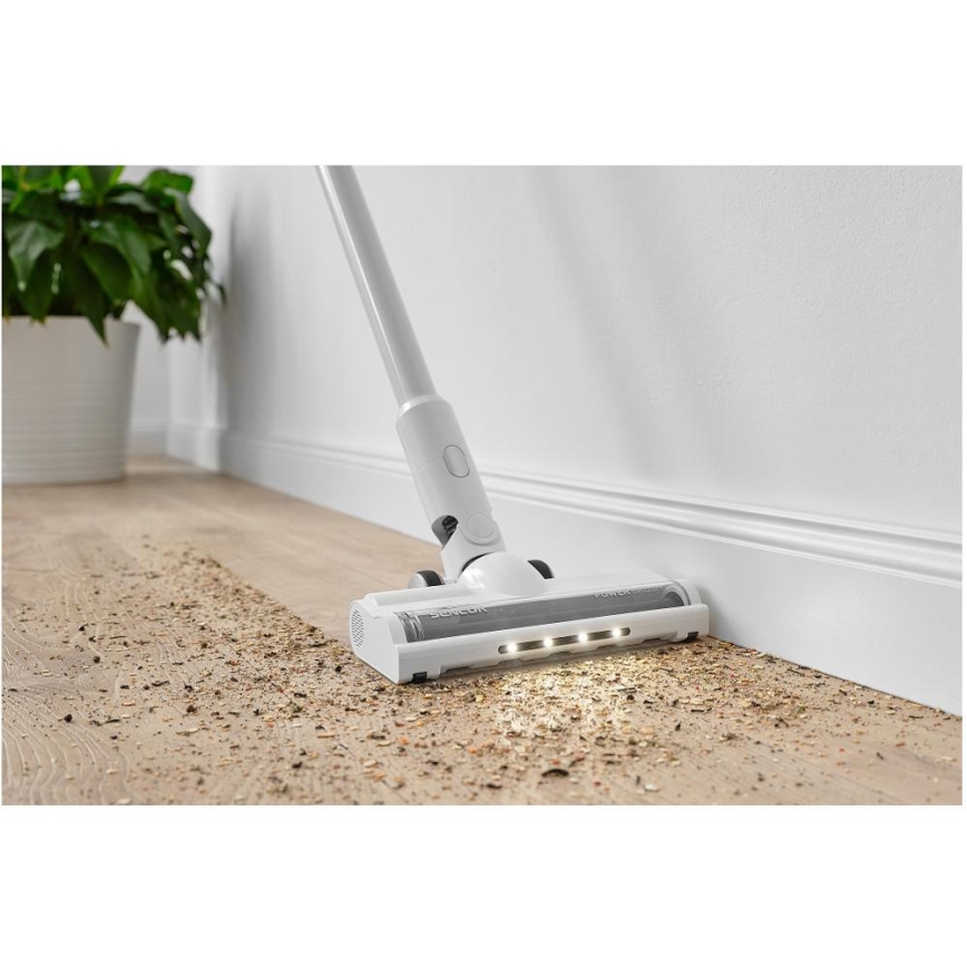 Sencor - Bezvadu putekļu sūcējs 2in1 250W/2200 mAh balta