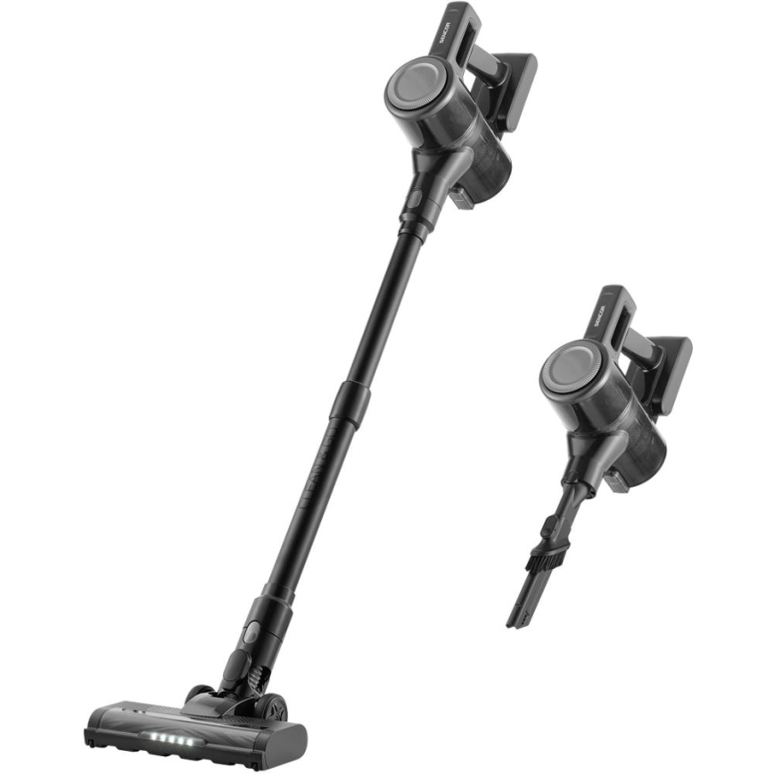Sencor - bezvadu stieņveida putekļsūcējs 2 vienā 200W/2600 mAh melns