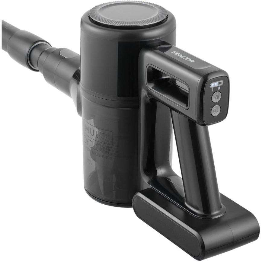Sencor - bezvadu stieņveida putekļsūcējs 2 vienā 200W/2600 mAh melns